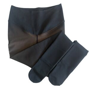 Fleece High-Waist Lined Tights For All Skin Tones XL is SIZE 18-24 NWT